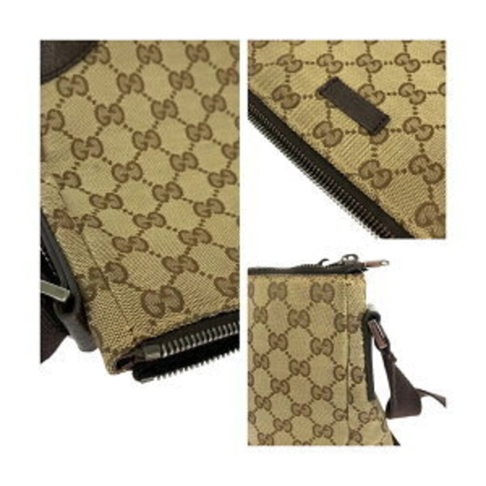 Gucci bag Beige shoulder brown canvas messenger Tan GG - Picture 5 of 10